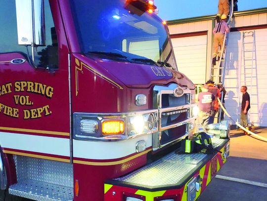 Neighbors on Fire Trucks